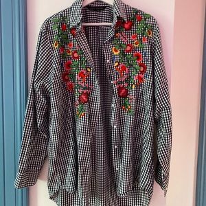 Zara long button down